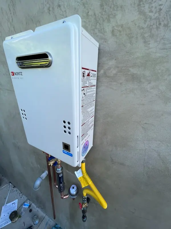 Tankless water heater installation for Riverwood homes